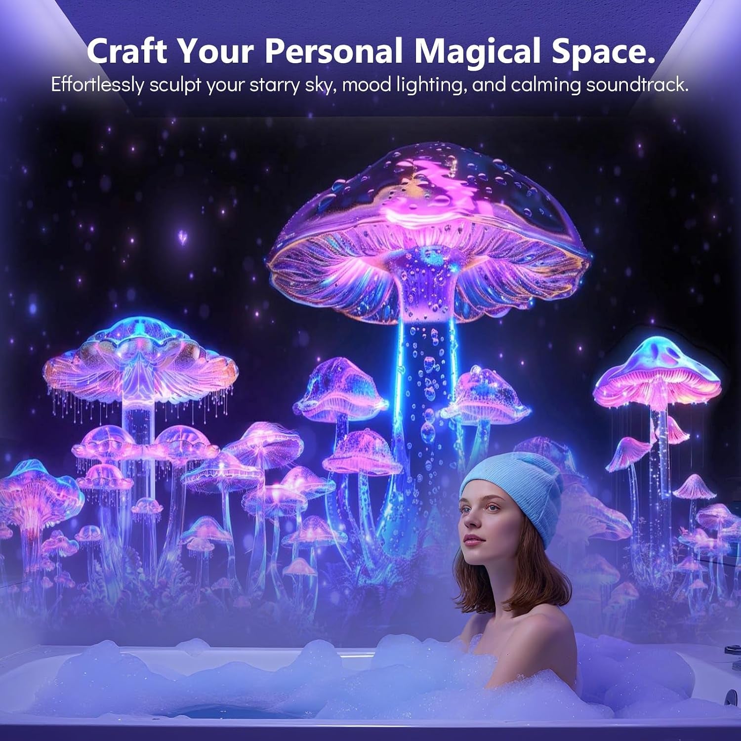 3D Star Projector, Galaxy Aurora Planetarium Projector for Bedroom