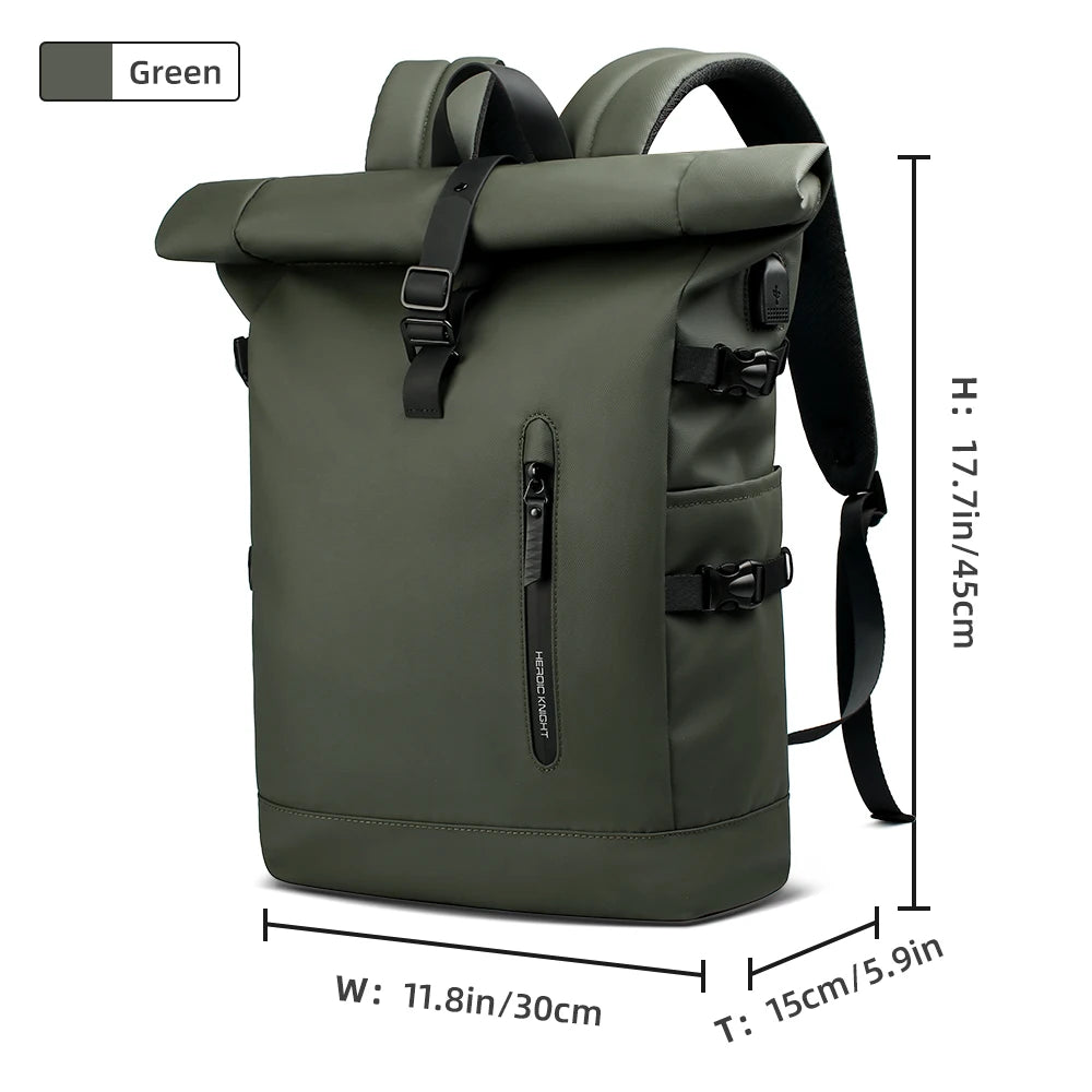 Travel Backpack Woman Fashion Roll-Top Backpack Waterproof School Bag Large Capacity Business Men Laptop Backpack
