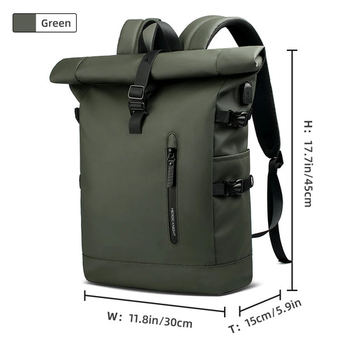 Travel Backpack Woman Fashion Roll-Top Backpack Waterproof School Bag Large Capacity Business Men Laptop Backpack