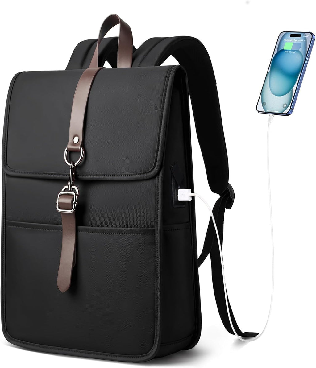Slim Vintage Backpack for Men Women,15.6 Inch Laptop Backpack