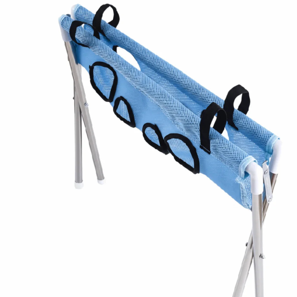 Anti-Scratch Pet Grooming Hammock Adjustable Detachable Pet Restraint Station Sturdy Support Frame Pet Bathing Rack Pet Grooming