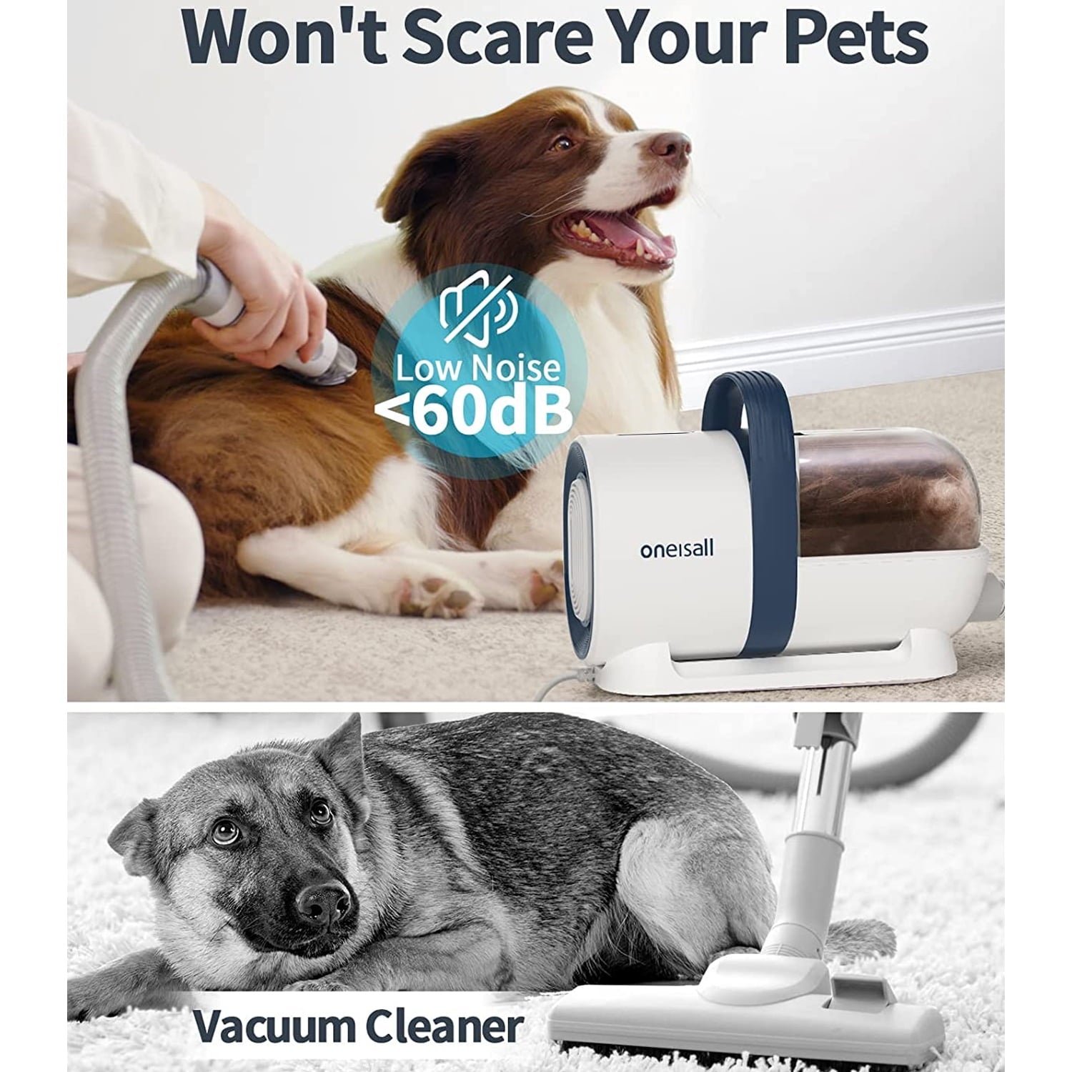  Low Noise Pet Grooming Vacuum.