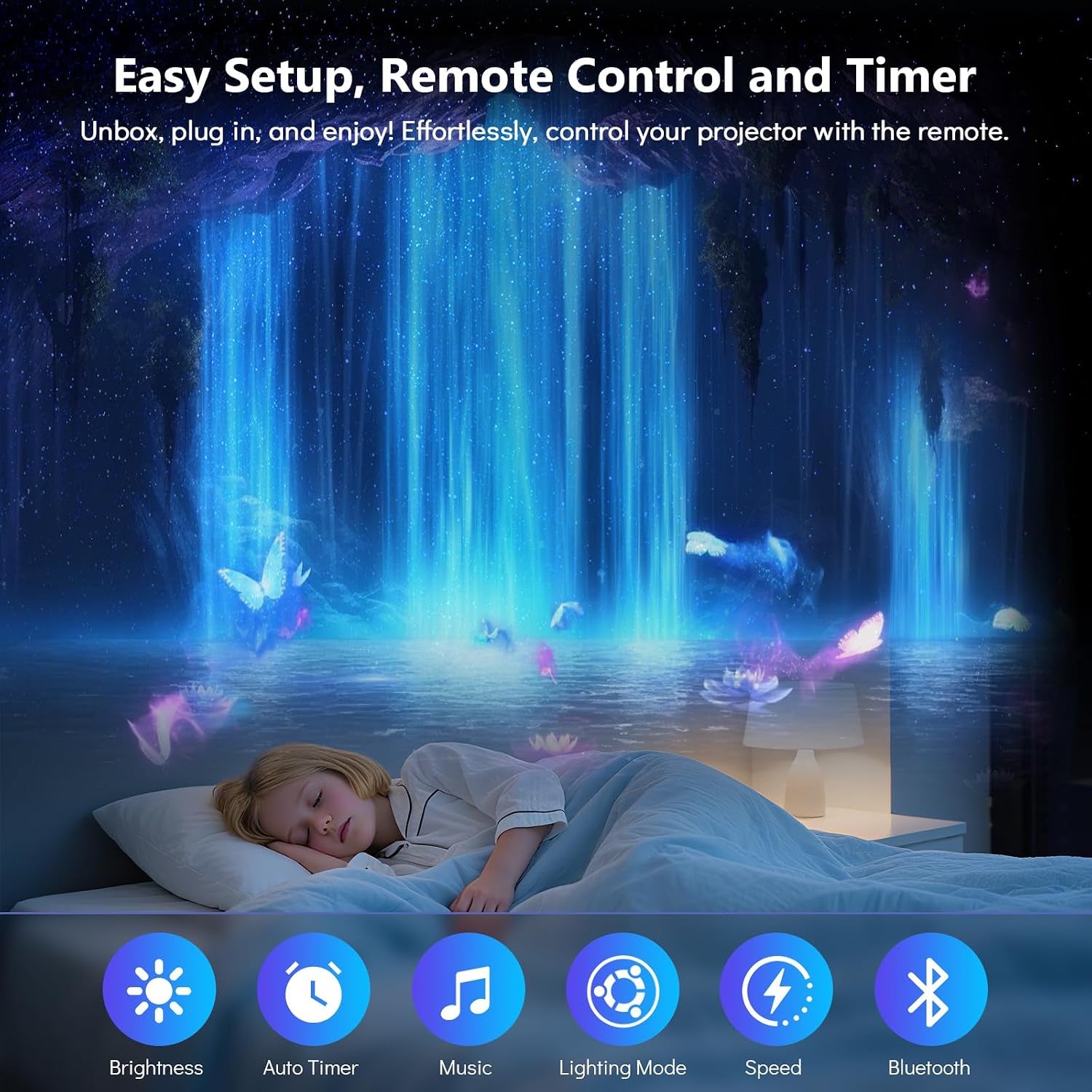3D Star Projector, Galaxy Aurora Planetarium Projector for Bedroom