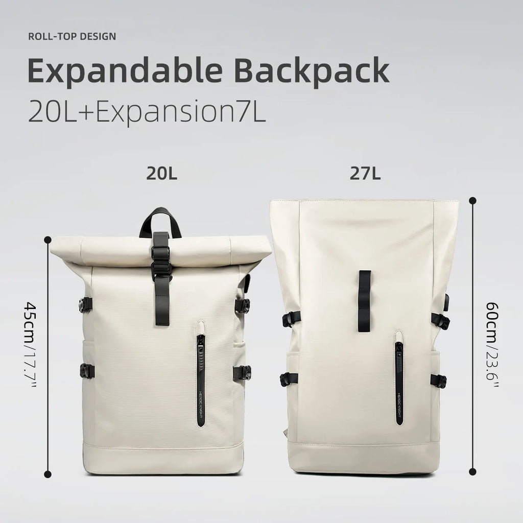 Travel Backpack Woman Fashion Roll-Top Backpack Waterproof School Bag Large Capacity Business Men Laptop Backpack