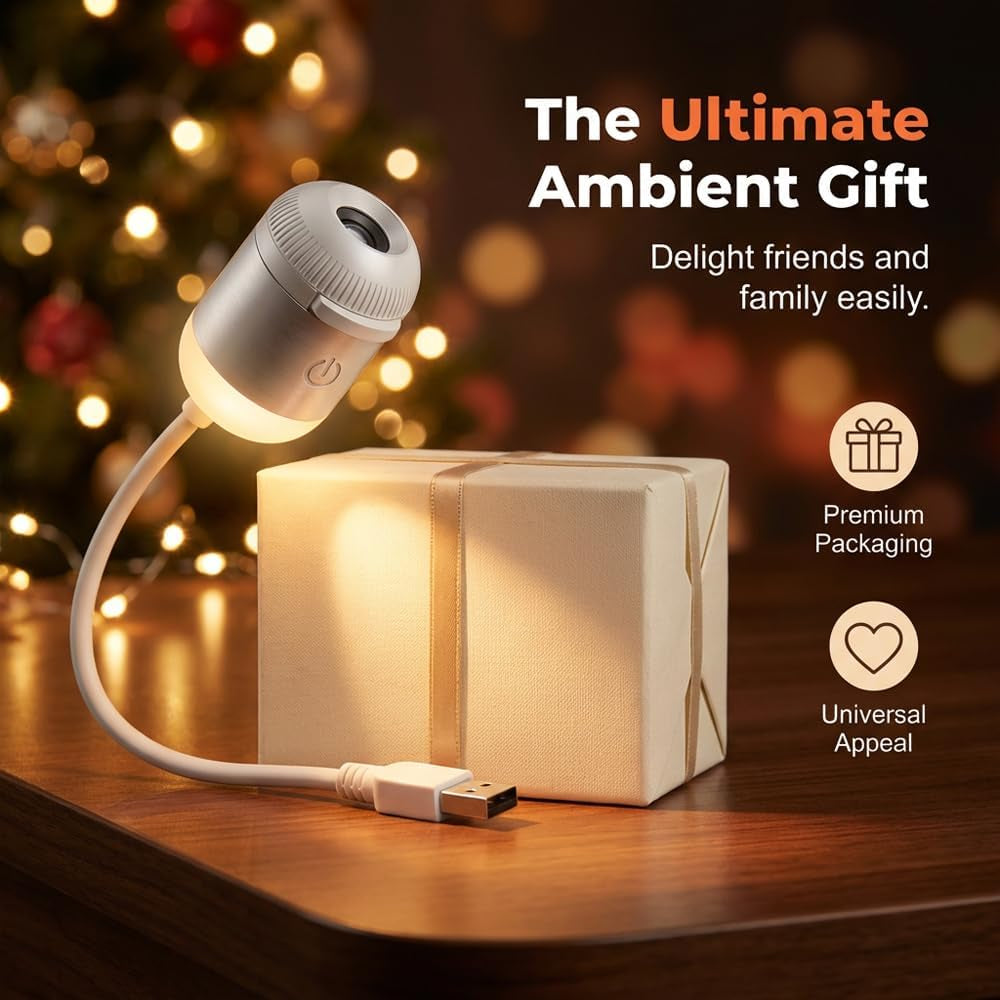 2-In-1 Galaxy Projector Night Light, USB Star Projector, Mini Galaxy Light Projector for Bedroom Ceiling Wall Room Decor